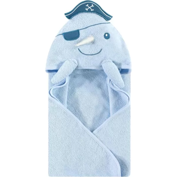 Hudson Baby Unisex Baby Cotton Animal Face Hooded Towel, Miss Penguin, One Size