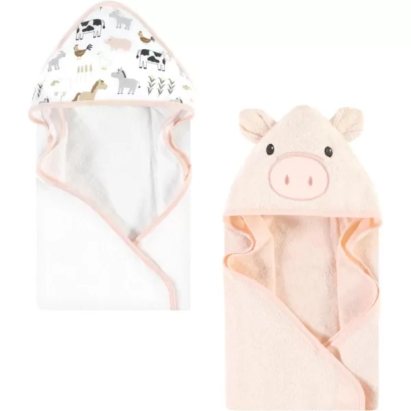 Hudson Baby Unisex Baby Cotton Animal Face Hooded Towel, Miss Penguin, One Size