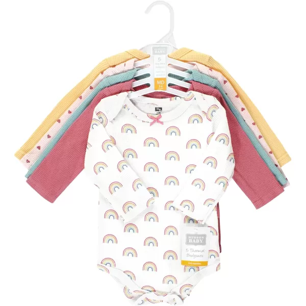 Hudson Baby Unisex Baby Thermal Long Sleeve Bodysuits