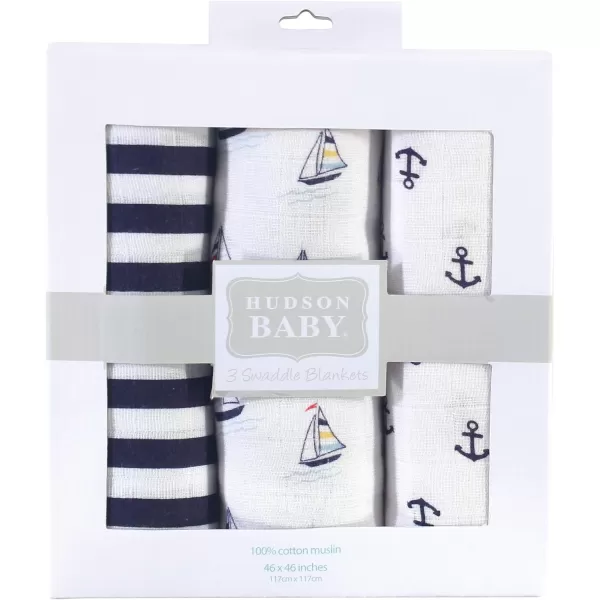 Hudson Baby Unisex Baby Cotton Muslin Swaddle Blankets, Woodland 3-Pack, 3-Pack