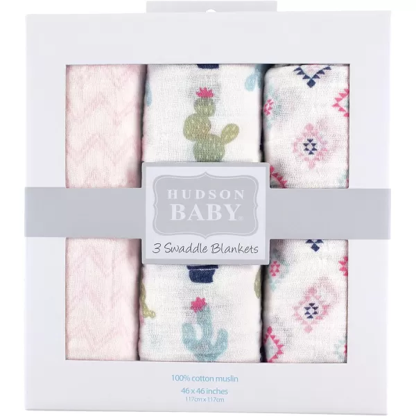 Hudson Baby Unisex Baby Cotton Muslin Swaddle Blankets, Woodland 3-Pack, 3-Pack