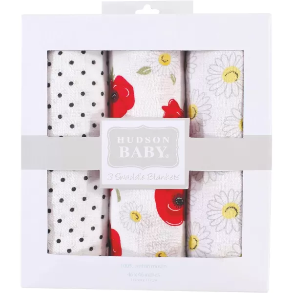 Hudson Baby Unisex Baby Cotton Muslin Swaddle Blankets, Woodland 3-Pack, 3-Pack