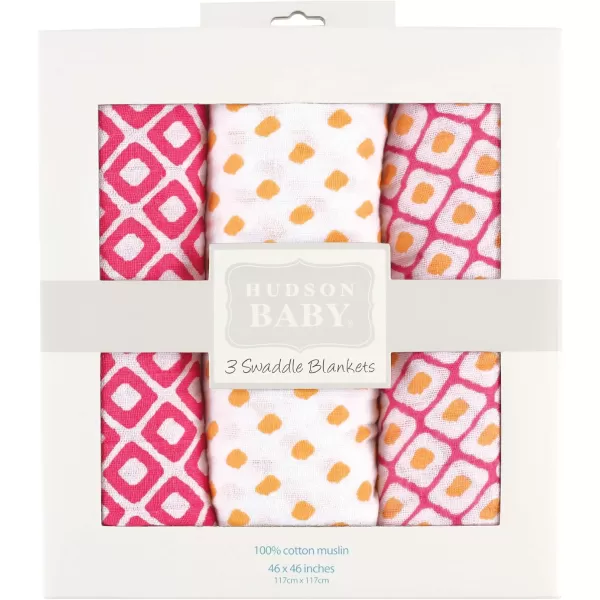 Hudson Baby Unisex Baby Cotton Muslin Swaddle Blankets, Woodland 3-Pack, 3-Pack