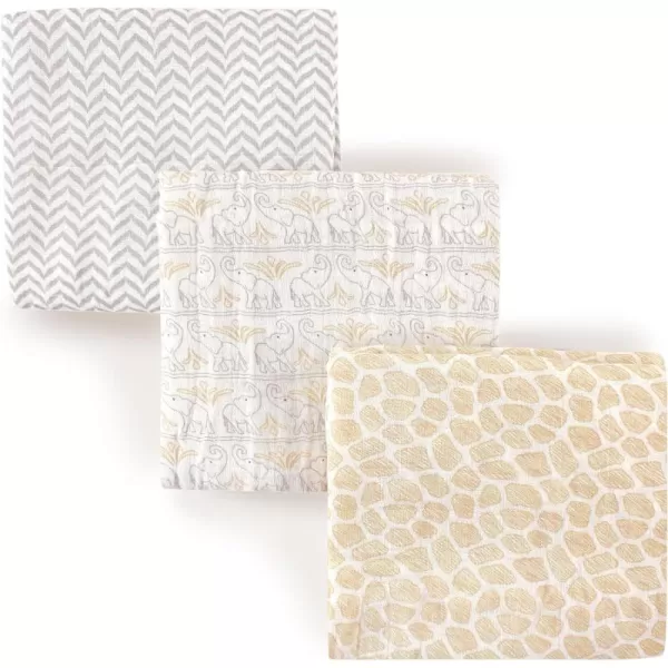 Hudson Baby Unisex Baby Cotton Muslin Swaddle Blankets, Woodland 3-Pack, 3-Pack