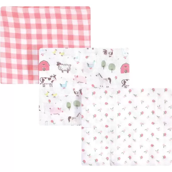 Hudson Baby Unisex Baby Cotton Muslin Swaddle Blankets, Woodland 3-Pack, 3-Pack