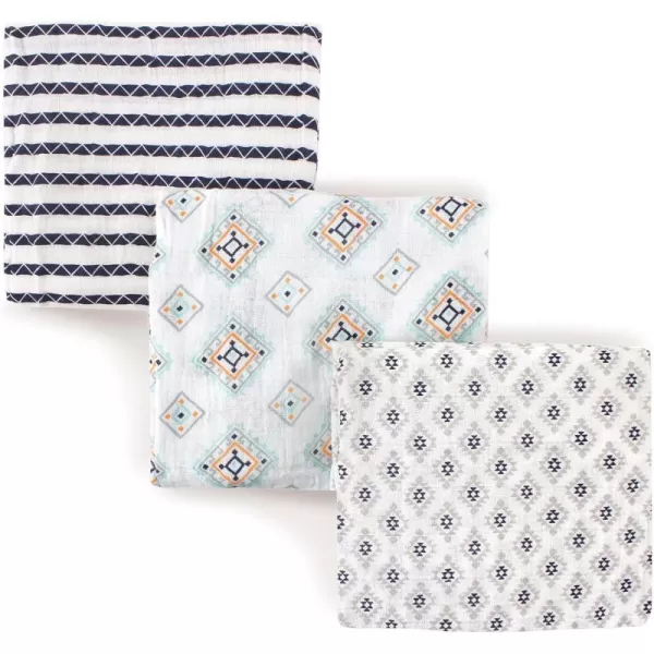 Hudson Baby Unisex Baby Cotton Muslin Swaddle Blankets, Woodland 3-Pack, 3-Pack
