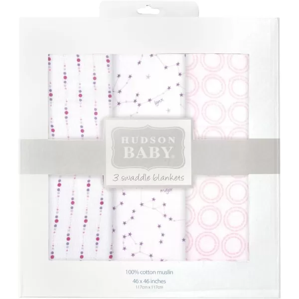 Hudson Baby Unisex Baby Cotton Muslin Swaddle Blankets, Woodland 3-Pack, 3-Pack
