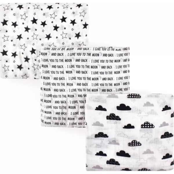 Hudson Baby Unisex Baby Cotton Muslin Swaddle Blankets, Woodland 3-Pack, 3-Pack