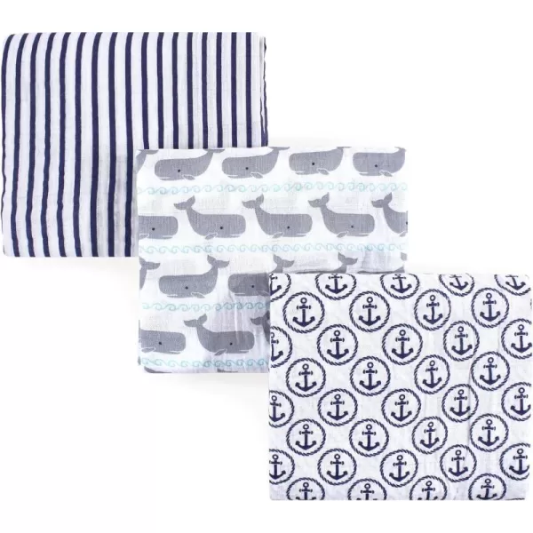 Hudson Baby Unisex Baby Cotton Muslin Swaddle Blankets, Woodland 3-Pack, 3-Pack