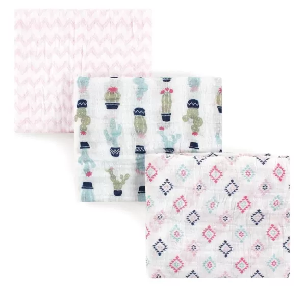 Hudson Baby Unisex Baby Cotton Muslin Swaddle Blankets, Woodland 3-Pack, 3-Pack