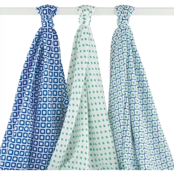 Hudson Baby Unisex Baby Cotton Muslin Swaddle Blankets, Woodland 3-Pack, 3-Pack