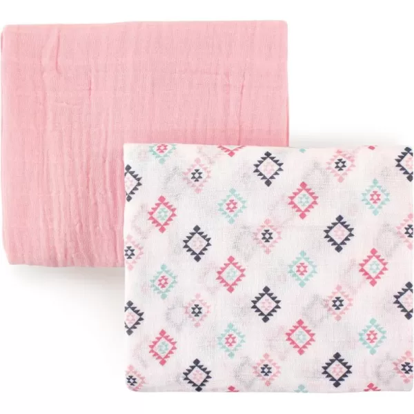 Hudson Baby Unisex Baby Cotton Muslin Swaddle Blankets, Woodland 3-Pack, 3-Pack