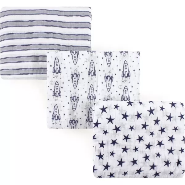 Hudson Baby Unisex Baby Cotton Muslin Swaddle Blankets, Woodland 3-Pack, 3-Pack
