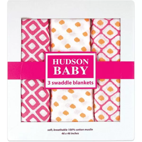 Hudson Baby Unisex Baby Cotton Muslin Swaddle Blankets, Woodland 3-Pack, 3-Pack