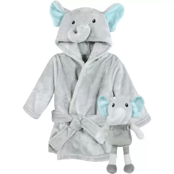 Hudson Baby Unisex BabyPlush Bathrobe and Toy Set