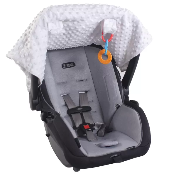 Hudson Baby Unisex Baby Reversible Car Seat and Stroller Canopy, Gray Gingham, One Size