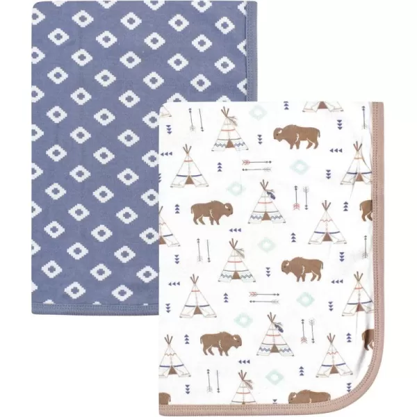 Hudson Baby Unisex Baby Cotton Swaddle Blankets, Woodland, One Size
