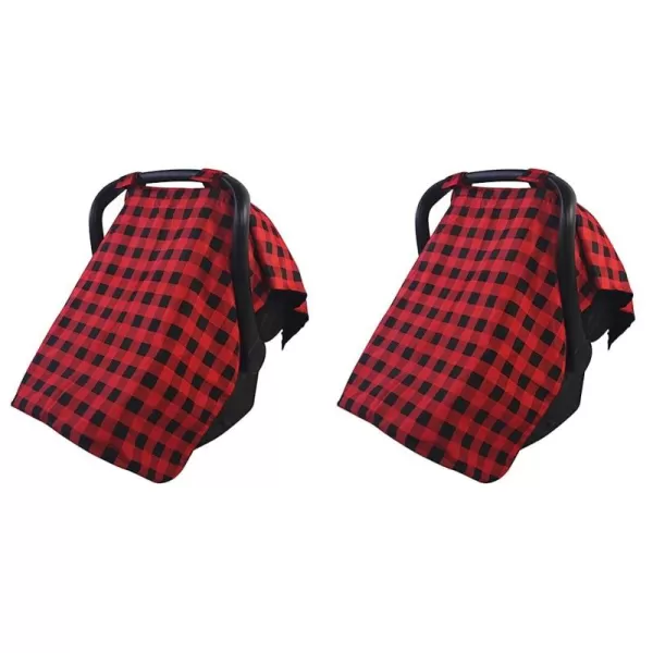 Hudson Baby Unisex Baby Reversible Car Seat and Stroller Canopy, Gray Gingham, One Size