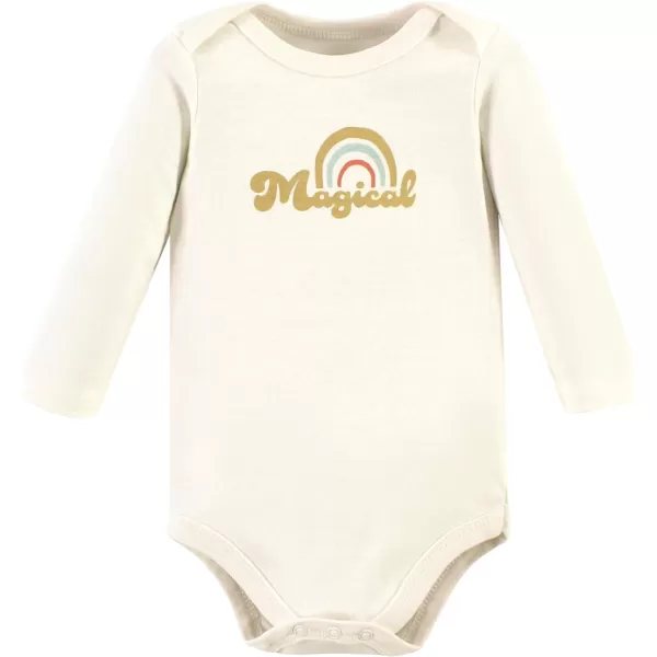 Hudson Baby Unisex Baby Unisex Baby Cotton Bodysuit, Pant and Shoe Set, Magical Rainbow, Newborn