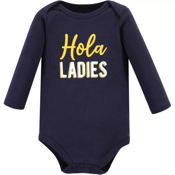 Hudson Baby Unisex Baby Unisex Baby Cotton Bodysuit, Pant and Shoe Set, Hola Ladies, 3-6 Months