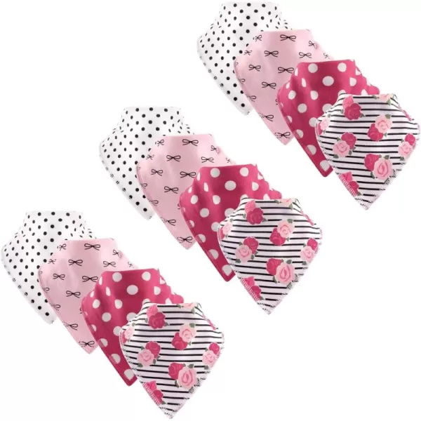 Hudson Baby Unisex Baby Cotton Fleece Bandana Bibs