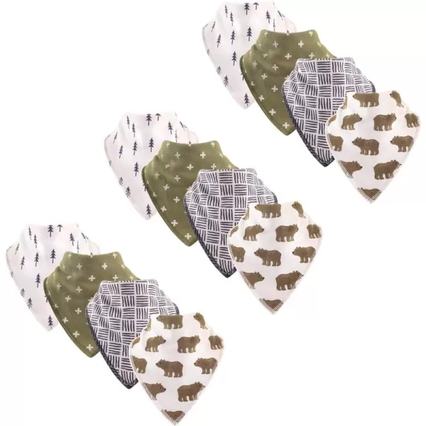 Hudson Baby Unisex Baby Cotton Fleece Bandana Bibs