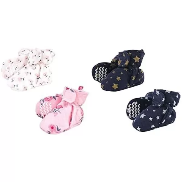 Pink Navy Floral/Metallic Stars