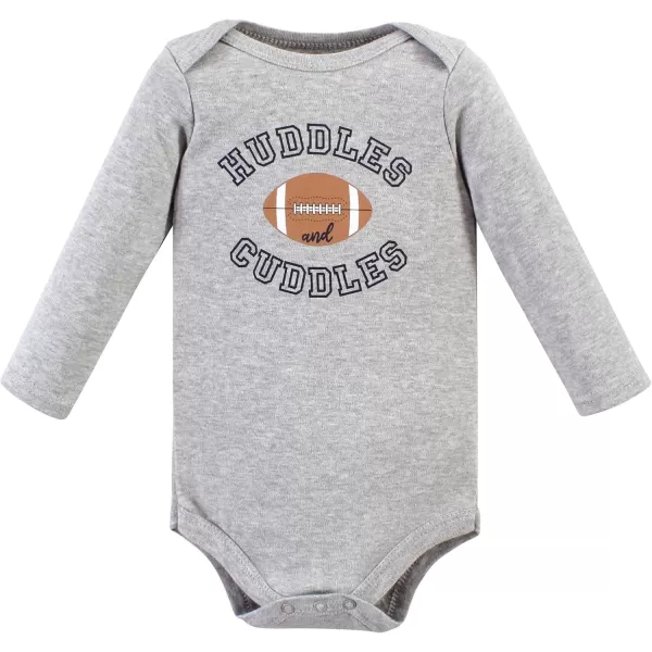Hudson Baby Unisex Baby Unisex Baby Cotton Bodysuit, Pant and Shoe Set, Football Huddles, 9-12 Months