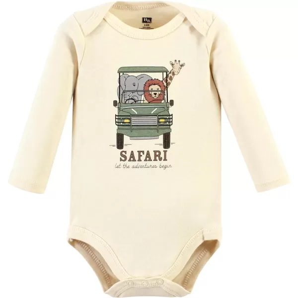 Hudson Baby Unisex Baby Unisex Baby Cotton Bodysuit, Pant and Shoe Set, Going on Safari, 0-3 Months