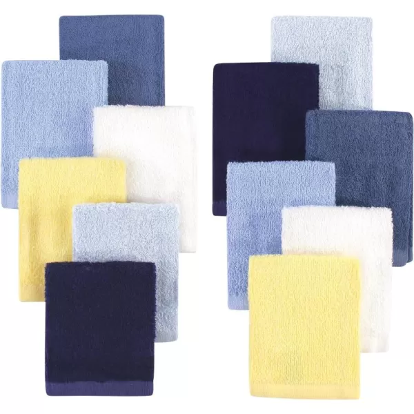 Hudson Baby Unisex Baby Rayon from Bamboo Woven Washcloths 12pk, Soft Neutral, One Size