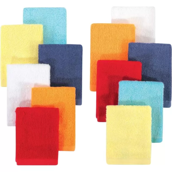 Hudson Baby Unisex Baby Rayon from Bamboo Woven Washcloths 12pk, Soft Neutral, One Size