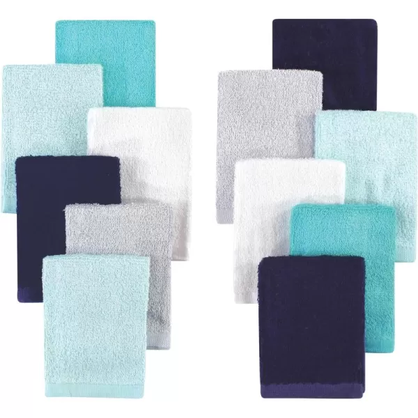 Hudson Baby Unisex Baby Rayon from Bamboo Woven Washcloths 12pk, Soft Neutral, One Size