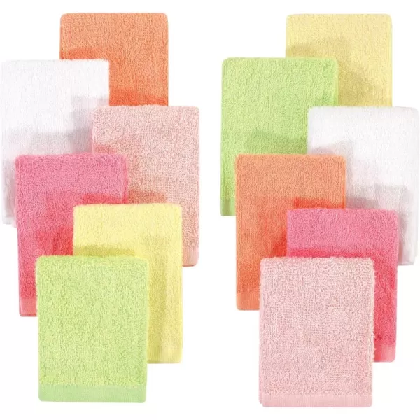 Hudson Baby Unisex Baby Rayon from Bamboo Woven Washcloths 12pk, Soft Neutral, One Size