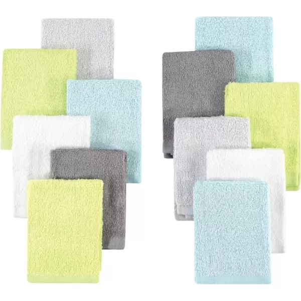 Hudson Baby Unisex Baby Rayon from Bamboo Woven Washcloths 12pk, Soft Neutral, One Size