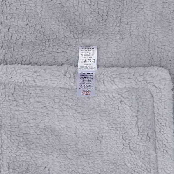Hudson Baby Unisex Baby Plush Mink and Sherpa Blanket, Light Pink White, One Size