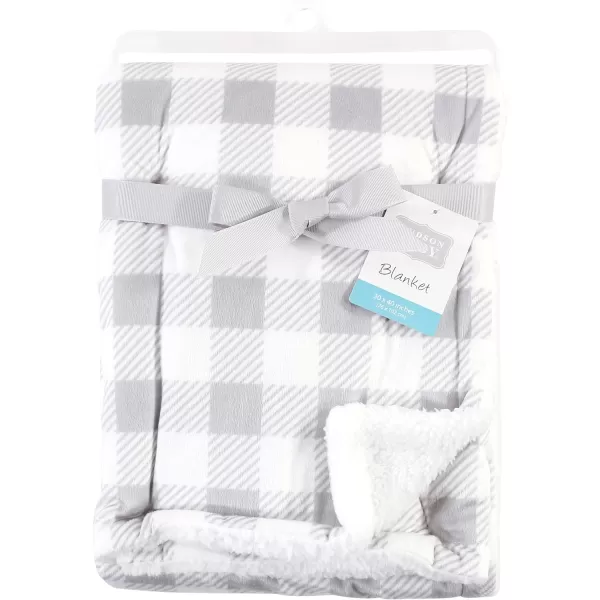 Hudson Baby Unisex Baby Plush Mink and Sherpa Blanket, Light Pink White, One Size