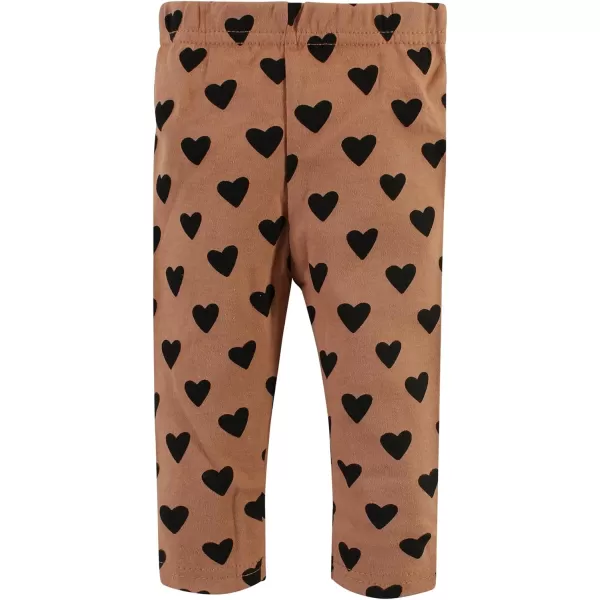 Hudson Baby Unisex Baby Unisex Baby Cotton Bodysuit, Pant and Shoe Set, Cinnamon Hearts, 0-3 Months