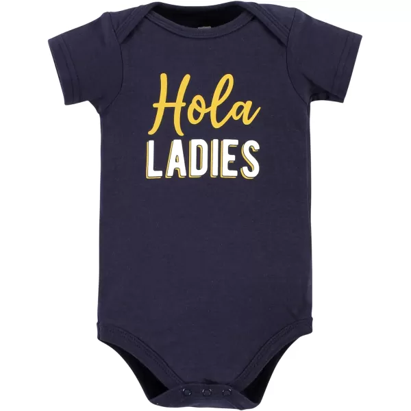 Hudson Baby Unisex Baby Unisex Baby Cotton Bodysuit, Pant and Shoe Set, Hola Ladies, 0-3 Months