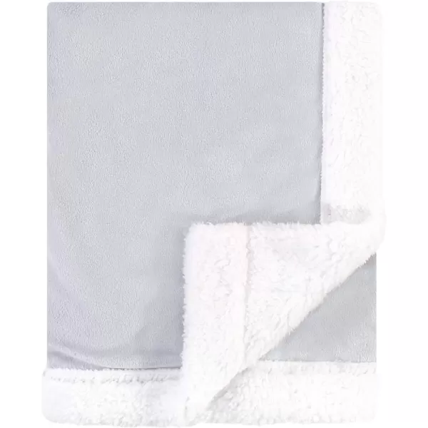 Hudson Baby Unisex Baby Plush Mink and Sherpa Blanket, Light Pink White, One Size