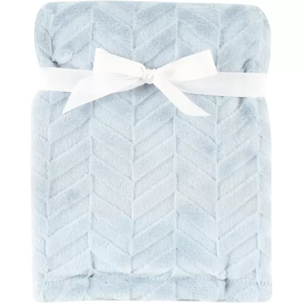 Hudson Baby Unisex Baby Plush Mink and Sherpa Blanket, Light Pink White, One Size