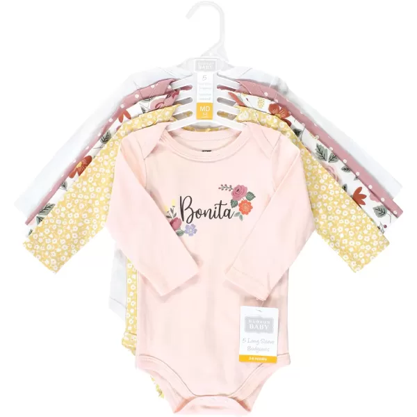 Hudson Baby Unisex Baby Unisex Baby Cotton Long-sleeve Bodysuits, Bonita, 9-12 Months