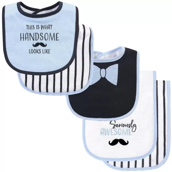 Hudson Baby Unisex Baby Cotton Terry Bib and Burp Cloth Set, Football, One Size