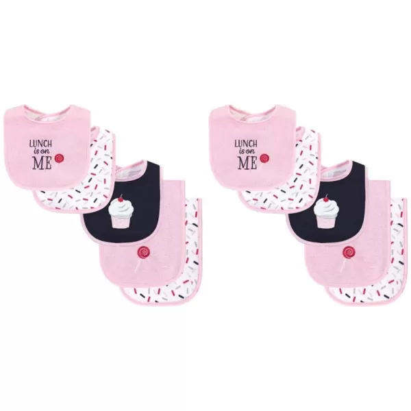 Hudson Baby Unisex Baby Cotton Terry Bib and Burp Cloth Set, Football, One Size