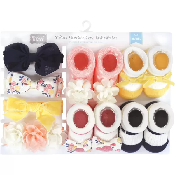 Hudson Baby Girl's Headband and Socks Giftset