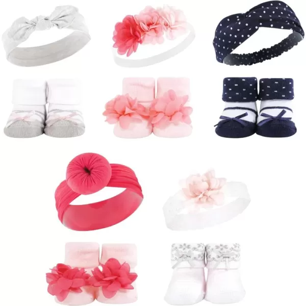 Hudson Baby Girl's Headband and Socks Giftset