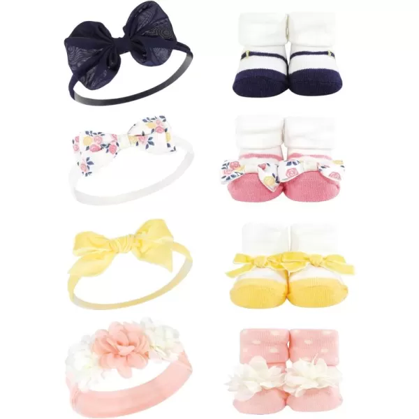 Hudson Baby Girl's Headband and Socks Giftset