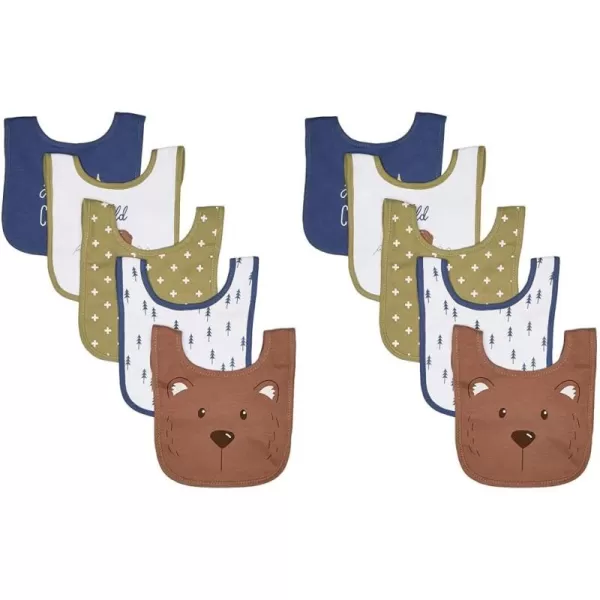 Hudson Baby Cotton BibsBear