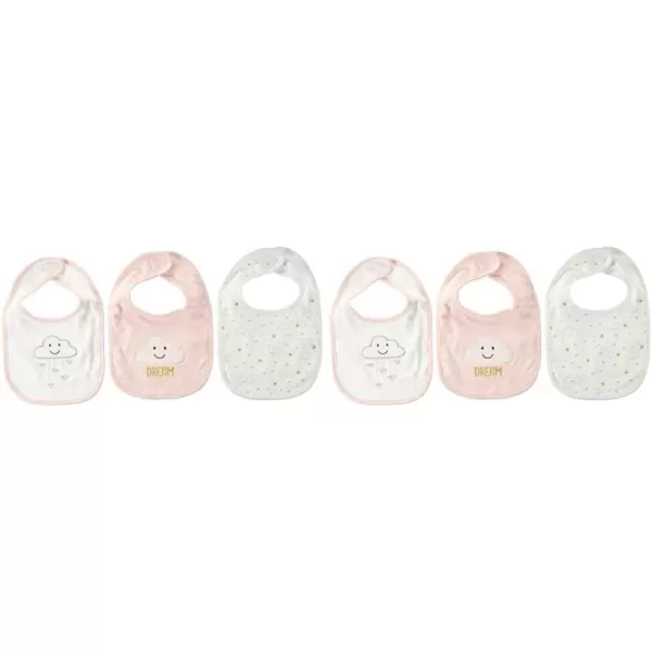 Hudson Baby Cotton BibsPink Cloud