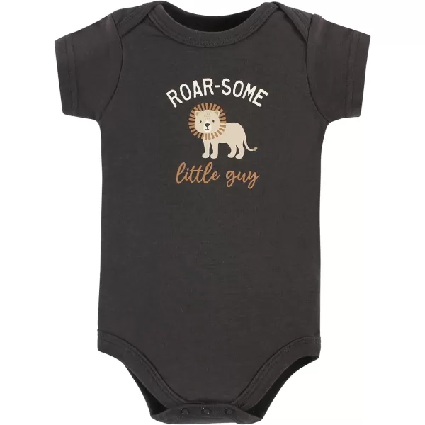 Hudson Baby Unisex Baby Unisex Baby Cotton Bodysuit and Pant Set Brave Lion 1824 MonthsBrave Lion Short Sleeve