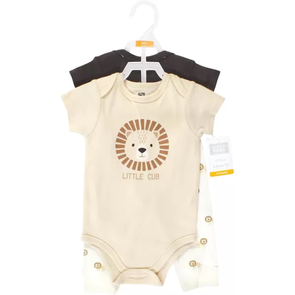 Hudson Baby Unisex Baby Unisex Baby Cotton Bodysuit and Pant Set Brave Lion 1824 MonthsBrave Lion Short Sleeve
